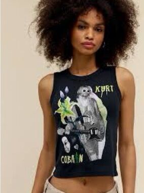 Daydreamer LA Kurt Cobain Shrunken Tank Size XS NWT Nirvana